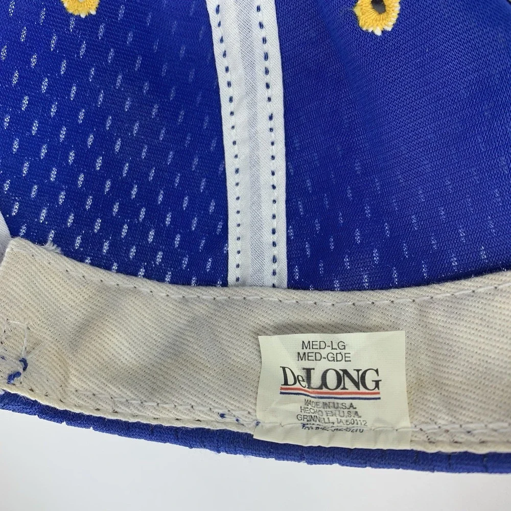 SM High School Hat Blue Gold M-L Adjustable Snapback Baseball Cap Vintage DeLong